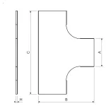 VT 100 F - pokrywa elementu T (1 szt.)