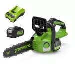 24 V pilarka łańcuchowa Greenworks GD24CS30K4 zestaw ładowarka + aku 4 Ah