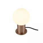 VARYT, lampa stołowa, okrągła, 1x max. 6W, E14, miedź