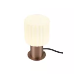 VARYT, lampa stołowa, okrągła, 1x max. 6W, E14, miedź