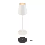 VINOLINA TWO, lampa stołowa, bateria, IP65, 2200/2700/3000 K, TOUCH, biała