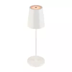 VINOLINA TWO, lampa stołowa, bateria, IP65, 2200/2700/3000 K, TOUCH, biała