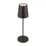 VINOLINA TWO, lampa stołowa, bateria, IP65, 2200/2700/3000 K, TOUCH, czarna