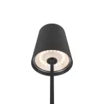 VINOLINA TWO, lampa stołowa, bateria, IP65, 2200/2700/3000 K, TOUCH, czarna