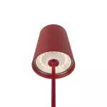 VINOLINA TWO, lampa stołowa, bateria, IP65, 2200/2700/3000 K, TOUCH, czerwona