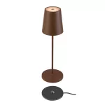 VINOLINA TWO, lampa stołowa, bateria, IP65, 2200/2700/3000 K, TOUCH, kolor rdzy