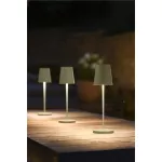 VINOLINA TWO, lampa stołowa, bateria, IP65, 2200/2700/3000 K, TOUCH, zielona