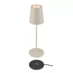 VINOLINA TWO, lampa stołowa, bateria, IP65, 2200/2700/3000 K, TOUCH, beżowa