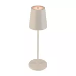 VINOLINA TWO, lampa stołowa, bateria, IP65, 2200/2700/3000 K, TOUCH, beżowa