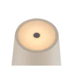 VINOLINA TWO, lampa stołowa, bateria, IP65, 2200/2700/3000 K, TOUCH, beżowa