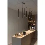 HELIA 30, lampa wisząca, LED, 3000K, okrągła, kolor czarny, rozeta płaska do zabudowy, 7,5W