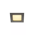 FRAME BASIC, lampa wpuszczana, LED, 3000K, kolor czarny matowy, zestaw, 9,4W, z zasilaczem