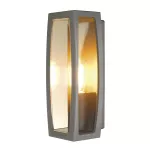 MERIDIAN BOX 2, lampa ścienna outdoor, TC-(D,H,T,Q)SE, antracytowa, maks. 25W, przezroczyste tworzywo sztuczne