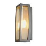 MERIDIAN BOX 2, lampa ścienna outdoor, TC-(D,H,T,Q)SE, antracytowa, maks. 25W, przezroczyste tworzywo sztuczne