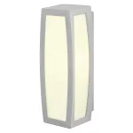 MERIDIAN BOX, lampa ścienna outdoor, TC-(D,H,T,Q)SE, IP54, srebrnoszara, maks. 20W, z czujnikiem