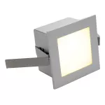 FRAME BASIC, lampa wpuszczana, LED, 3000K, kwadratowa, srebrnoszara, ze sprężynami piórowymi