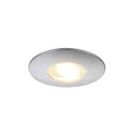 DEKLED, lampa wpuszczana, LED, 3000K, okrągła, kolor srebrny metaliczny, 1W