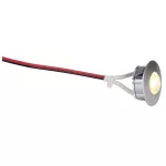 DEKLED, lampa wpuszczana, LED, 3000K, okrągła, kolor srebrny metaliczny, 1W