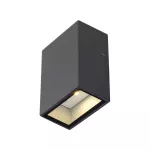 QUAD 1, lampa ścienna, LED, 3000K, IP44, kwadratowa, antracytowa, 4,6W