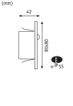 Oprawa przyschodowa EDGE LED czujnik ruchu i zmierzchu kwadrat 1x1,2W 120lm 2700K 230V chrom matowy / tworzywo sztuczne