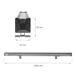 ECLAIR ELEWACYJNA 36W WW 24V 45st IP65 1000x43x85mm SZARY 5 lat gw.