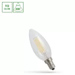 LED ŚWIECOWA E-14 230V 4W COG WW CLEAR SPECTRUM