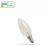 LED ŚWIECOWA E-14 230V 6W COG 1800K CLEAR SPECTRUM