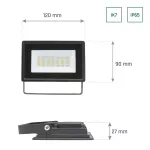 NOCTIS LUX 3 NAŚWIETLACZ 20W CW 230V IP65 120x90x27mm CZARNY