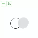 NYMPHEA BLACK &amp; WHITE RINGS 18W CW 230V 115st IP54 FI250x52 BIAŁY/CZARNY OKRĄGŁA CZUJNIK