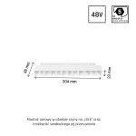 SYSTEM SHIFT - GRID S oprawa na szynoprzewód 204x23x42mm 12W 35st biały 5 lat gw. DALI