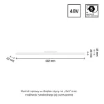 SYSTEM SHIFT - LINE M oprawa na szynoprzewód 602x23x42mm 17W 100st biały 5 lat gw. DALI