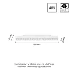 SYSTEM SHIFT - GRID M oprawa na szynoprzewód 303x23x42mm 17W 35st biały 5 lat gw. DALI