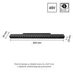 SYSTEM SHIFT - GRID L oprawa na szynoprzewód 404x23x42mm 22W 35st czarny 5 lat gw. DALI