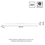 SYSTEM SHIFT - LINE L oprawa na szynoprzewód 902x23x42mm 22W 100st biały 5 lat gw. DALI