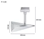 Reflektor na szynoprzewód URail ALEJANDRO LED 3-STEP DIM 10W 800lm 4000K 230V chrom matowy / tworzywo sztuczne