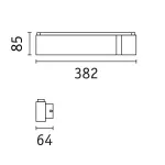 Kinkiet ścienny JAGUN LED 3-STEP DIM 18W 2700K 1250lm 230V antracyt / metal / filc