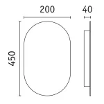 Kinkiet ścienny TULGA LED 3-STEP DIM 17W 900lm 2700K 230V antracyt / metal/ filc