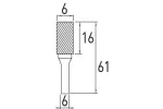 Frez trzpieniowy A 6x16 mm