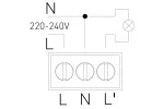 CZUJNIK RUCHU I OBECNOŚCI CO-4, max.1200W, AC220-240V, KĄT 360°, ZASIĘG 6m, IP44, biały, WYSOKA CZĘSTOTLIWOŚĆ