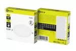 G-TECH OPRAWA DOWNLIGHT FABRO, LED, 9W, 800lm, 4000K, AC220-240V, IP44, WPUSZCZANA, OKRĄGŁY, BIAŁY