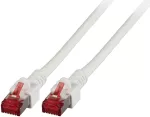 Patchcord RJ45 S/FTP kat. 6 LSZH biały 0,15m