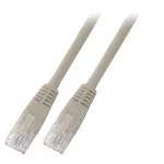 Patchcord RJ45 U/UTP kat. 5e PVC CCA szary 1m