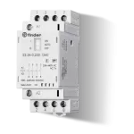 Stycznik modułowy 2 Z + 2 R; 25A; 24V AC/DC; mech. wskaźnik zadziałania + LED, 22.34.0.024.1620