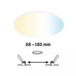 PAULMANN Panel podtynkowy Veluna VariFit Moon200mmTune SM Zigbee 18W biały 230V