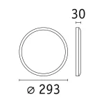 Plafoniera ATRIA LED z czujnikiem 16W okrągła 293mm 4000K 230V biały / tworzywo sztuczne