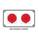 ROZDZIELNICA;2X5X16A;INA=16A;IP54