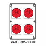 ROZDZIELNICA;4X5X16A;INA=16A;IP54