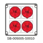 ROZDZIELNICA;4X5X16A;INA=16A;IP54