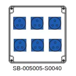 ROZDZIELNICA;6X3X16A;INA=16A;IP54