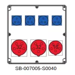 ROZDZIELNICA;2X5X32A;5X16A;4X3X16A;INA=32A;IP54